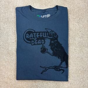 NWOT Liquid Blue Grateful Dead Bird Song Navy T-Shirt Size L